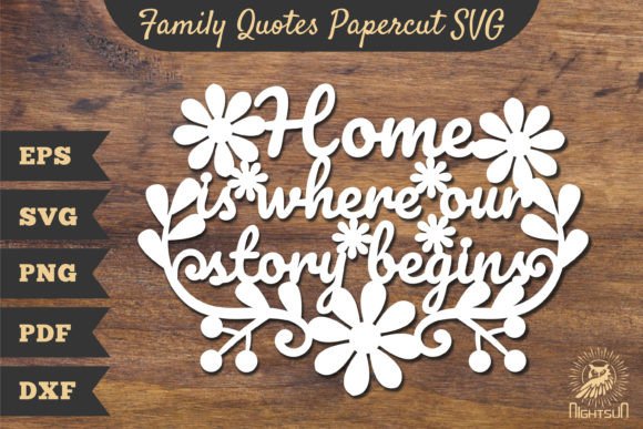 Download Family Quotes Papercut SVG 5 - Premium Resources