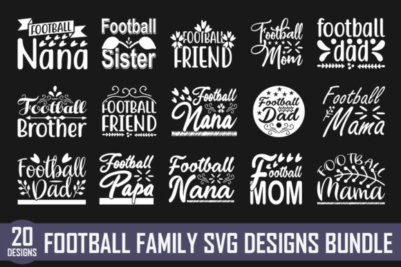 Download Football Family Quotes Designs Bundle - Premium Resources