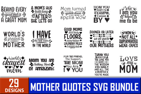 Download Mother Quotes SVG Designs Bundle - Svg designs Collection