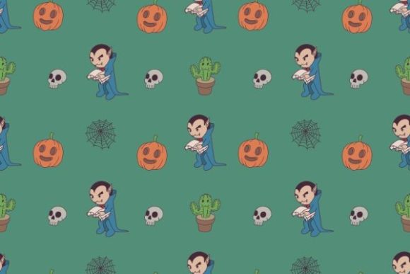 Download Seamless Pattern of Halloween Doodles - Halloween Collection