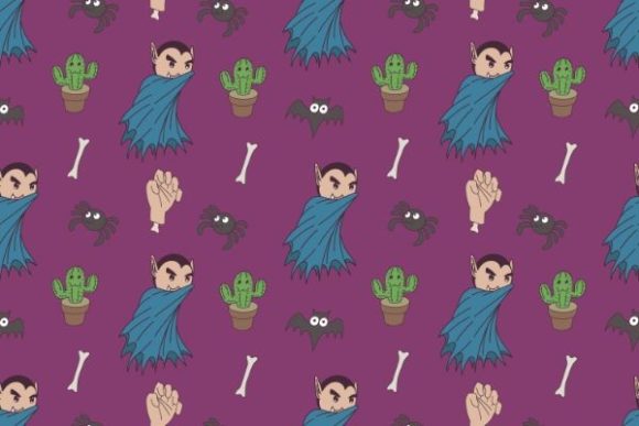 Download Seamless Pattern of Halloween Doodles - Halloween Collection