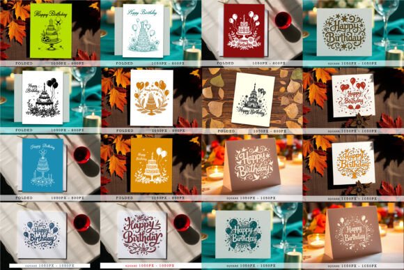 Download Cricut Happy Birthday Card SVG Bundle - Birthday card svg Collection