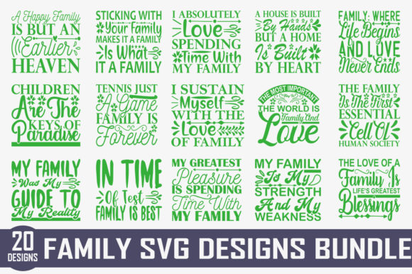 Download Family Quotes Designs Bundle - Premium Resources