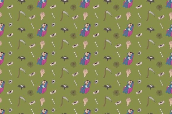Download Seamless Pattern of Halloween Doodles - Halloween Collection