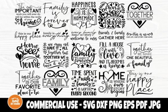 Download Family Quotes SVG Bundle, Farmhouse Sign - Family quotes Collection